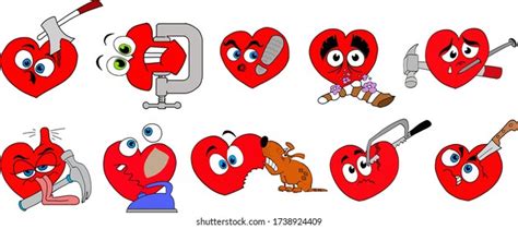 You Broke My Heart Funny Vector Stock Vector (Royalty Free) 1738924409 ...