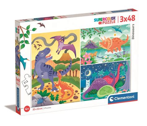 Clementoni Puzzle Super Kolor Dinozaury X El Clementoni