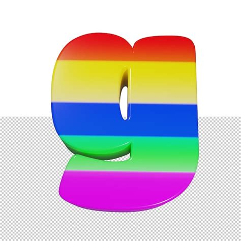 Premium Psd Letter G Rainbow Text Effect D Render