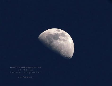 Waxing Gibbous Quarter Moon Photograph By Simply Moonstruck Pixels