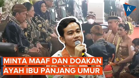 Mewakili Kaesang Gibran Bersimpuh Di Depan Jokowi Dan Iriana Youtube