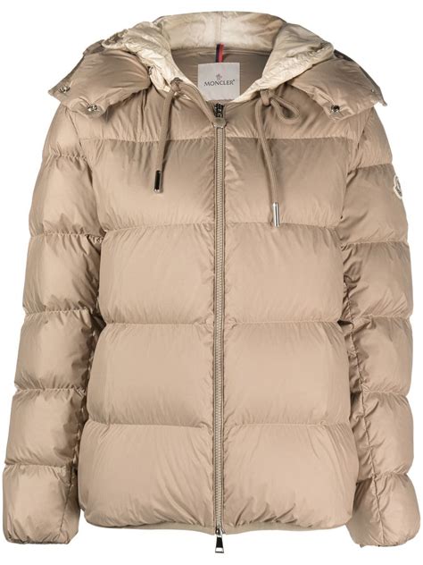 Moncler Beige Dronieres Padded Jacket Neutrals Farfetch Uk