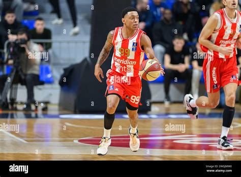 Yagi Dos Santos Of Crvena Zvezda At Aba League Basketball Match Between