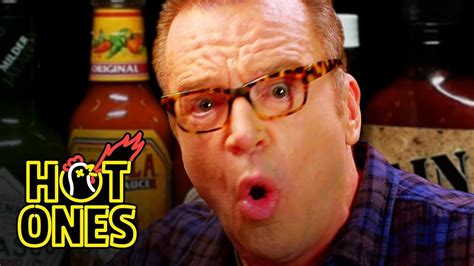 Hot Ones Tom Arnold Melts Down While Eating Spicy Wings Tv Episode