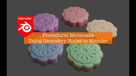 Livenoding Procedural Mooncakes Reloaded Using Geometry Nodes Youtube