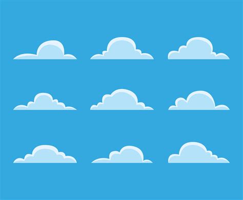 Cartoon Clouds Vector Set Vector Art Graphics Freevectorcom Images