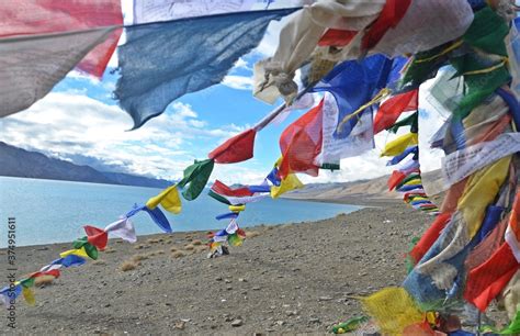 buddhist prayer flags Stock Photo | Adobe Stock