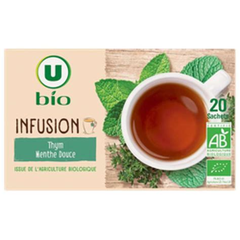 Infusion Thym Menthe Douce U Bio X Sachets G La Belle Vie