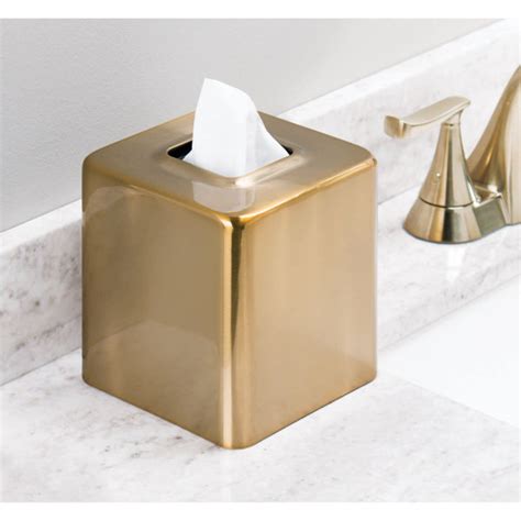 Mdesign Metal Square Modern Tissue Box Cover Holder For Bathroom