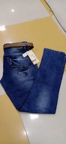 Regular Fit Casual Wear Mens Denim Blue Jeans Waist Size 28 34 At Rs