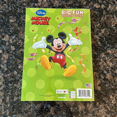 Disney Toys Disney Mickey Mouse Big Fun Book To Color Brand New