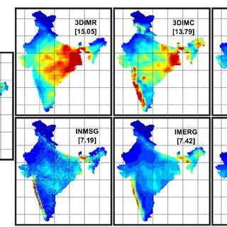 Spatial Distributions Of Mean Precipitation Mm Day Over India Using