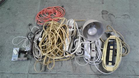 Lot Detail Large Lot Of Extension Cords And Power Strips