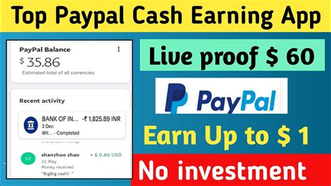 New Paypal Cash Earning Apps Live Payment Proof Minimum Redeem