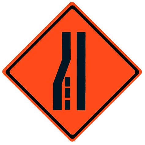 Merge Right Symbol Roll Up Work Zone Sign Cheap Street Signs