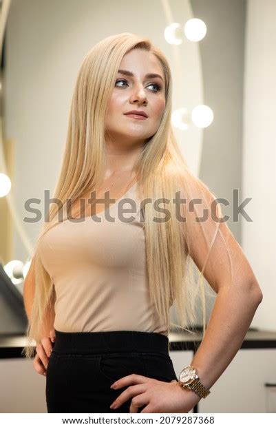 Perfect Blonde Woman Close Fashion Portrait Stock Photo Shutterstock