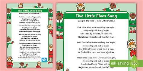 Five Little Elves Song (teacher made) - Twinkl