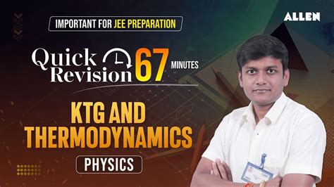 Ktg Thermodynamics Quick Revision In Minutes Jee