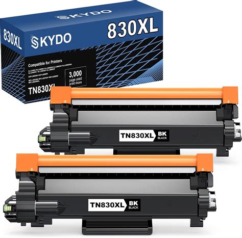 2 Pack Tn830xl Black Toner Cartridge Replacement For Brother Tn830xl Tn830bk Tn830 Xl Tn 830bk