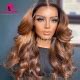 Density Lace Front Wig Color B Ombre Straight Hair Virgin