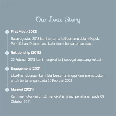 6 Contoh Love Story Di Undangan Digital Dan Tips Membuatnya