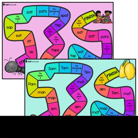 Phonics Board Games Printable