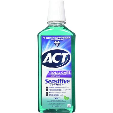 Buy Act Total Care Mild Mint Anticavity Fluoride Sensitive Mouthwash