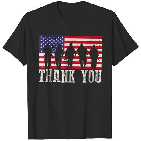 Thank You Veterans American Flag Patriotic Veteran T Shirts Sold By