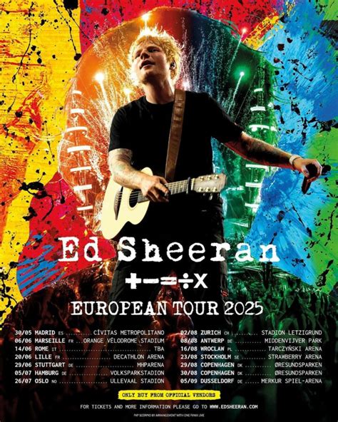 Ed Sheeran Kehrt Mit Seiner ÷ X Tour 2025 Nach Europa Zurück Alle Termine Und Details