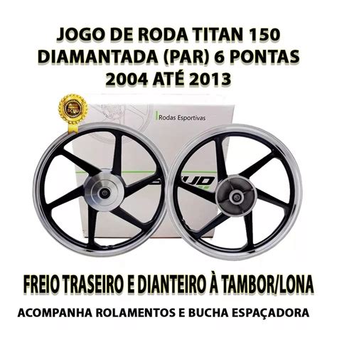 Roda Liga Leve Diamantada Titan Fan Tambor Scud R