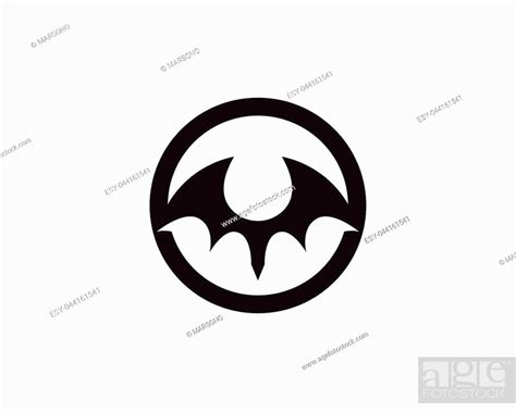 Bat Black Logo Template White Background Icons Stock Vector Vector