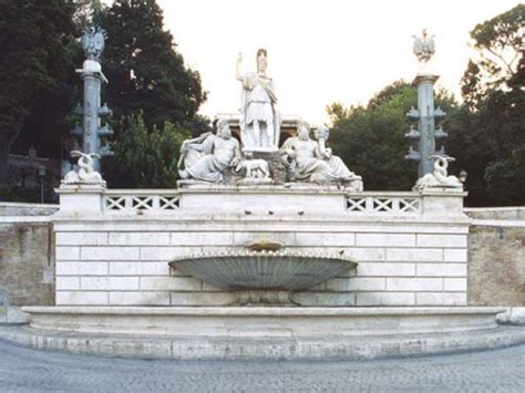 Fontana Della Dea Roma Di Piazza Del Popolo Turismo Roma