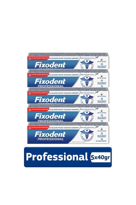Fixodent Diş Protez Yapıştırıcı Krem Professional 40 gr X5 Adet Fiyatı ...