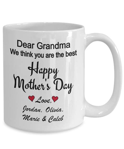 Personalized Mothers Day Mug For Grandma Mothers Etsy Uk