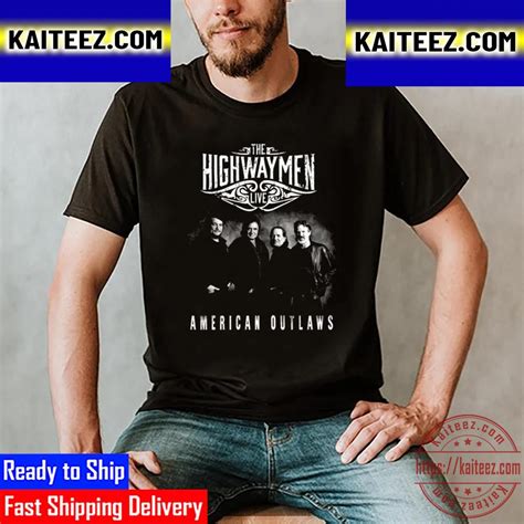 Live The Highwaymen American Outlaws Band Vintage T Shirt Kaiteez