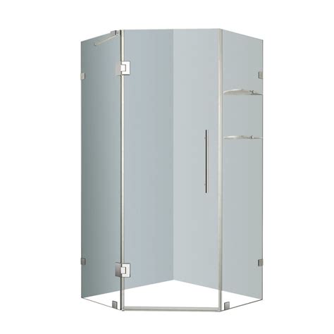 Aston Neoscape 34 Inch X 34 Inch X 72 Inch Frameless Shower Stall With Glass Shelves In St