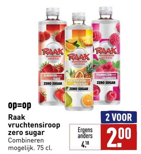 Raak Vruchtensiroop Zero Sugar Aanbieding Bij Aldi Folders Nl