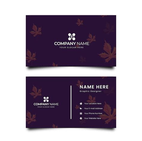 Premium Vector Typographic Minimalist Business Card Design