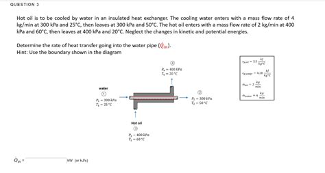 Solved Question Hot Oil Is To Be Cooled By Water In An Chegg