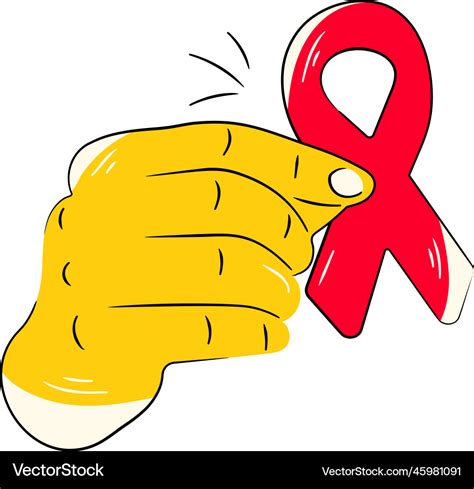 Aids ribbon Royalty Free Vector Image - VectorStock