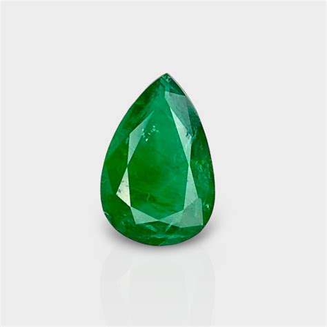 4 17 Cts Natural Emerald Faceted Pear Loose Gemstone