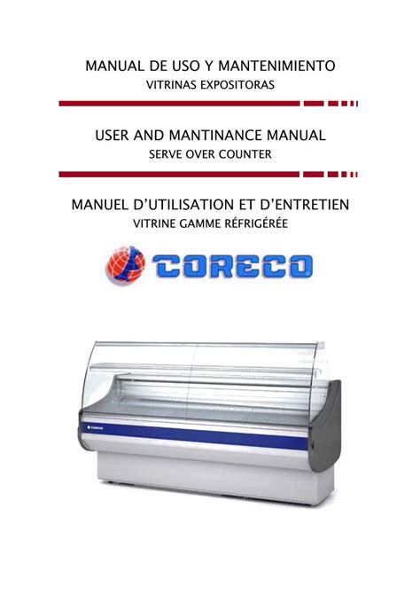 Pdf Manual De Uso De Vitrinas Completo Angel Refrigeration