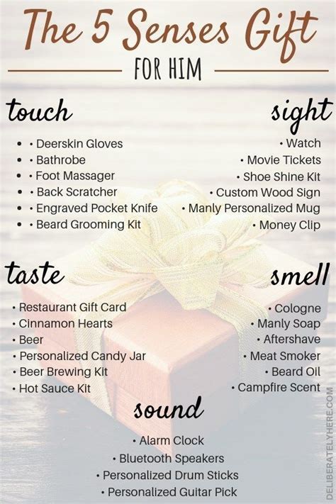 The Best 5 Senses Gift Ideas For Him The Ultimate Man Gift Diy Gifts