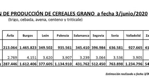 Coag Estima Que La Cosecha De Cereal Puede Alcanzar Los 6 8 Millones De Toneladas En Cyl Un 34 Más