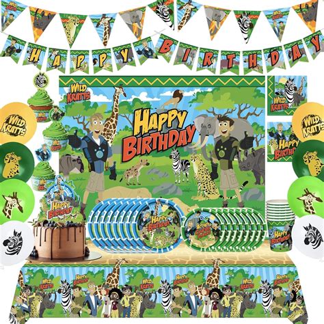 Treasures Ted Officially Licensed Wild Kratts Birthday Party Supplies Serves 16