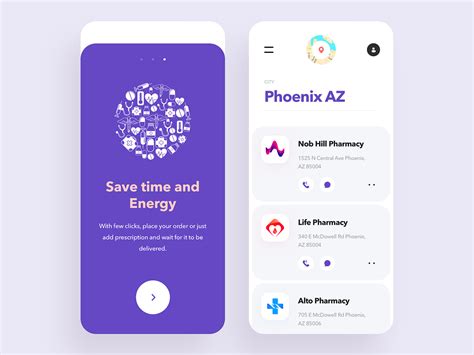 Mobile app - Online Pharmacy by Anton Mihalcov for Awsmd on Dribbble