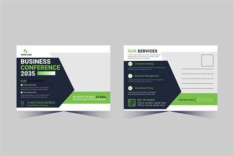 Corporate Business Postcard Template Design, 38510966 Vector Art at ...