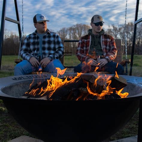 Goldens Cast Iron 30 Gal Fire Pit W Stand Aspen Fireplace Patio