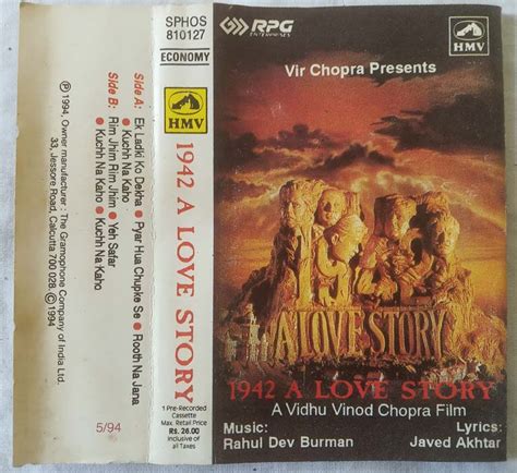 Love Story Hindi Audio Cassette By R D Burman Tamil Audio Cd