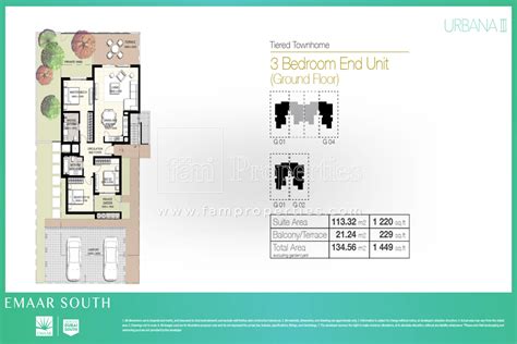 Floor Plans Urbana Emaar South By Emaar